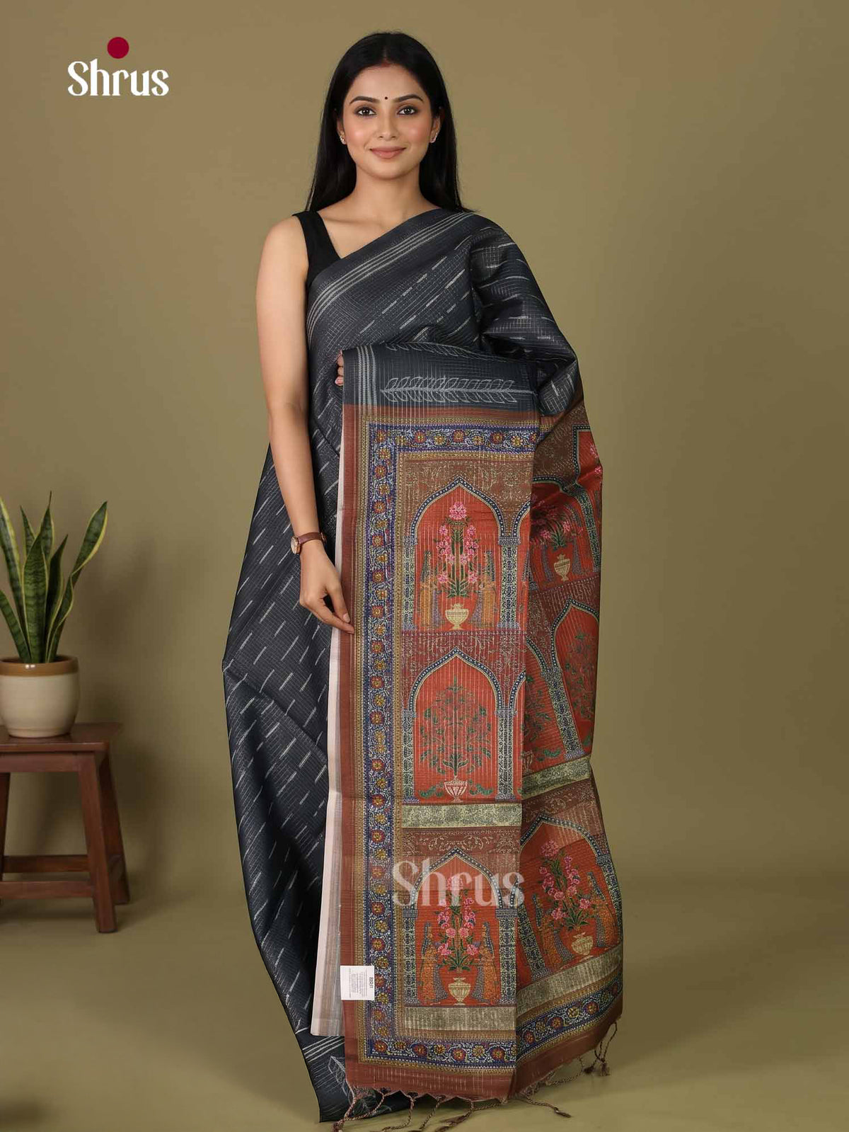 Printed Semi Tussar Saree - EI17028
