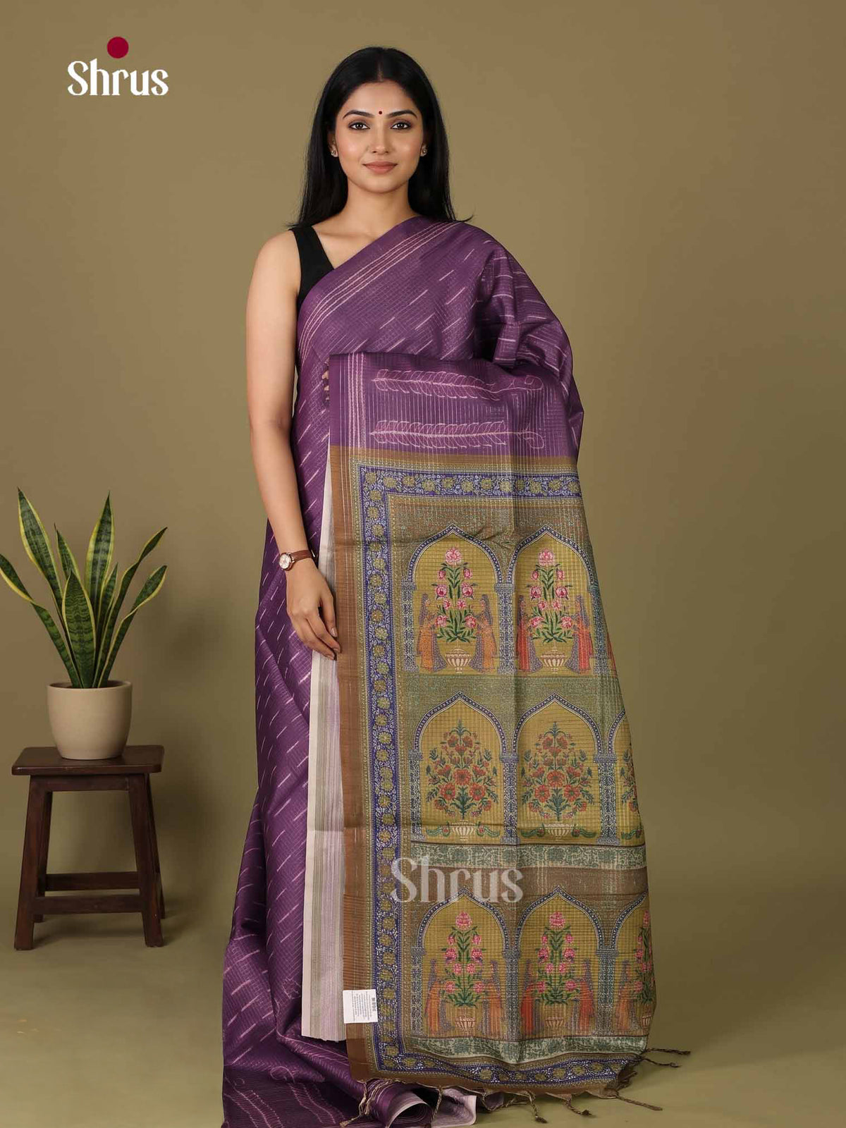 Printed Semi Tussar Saree - EI17029