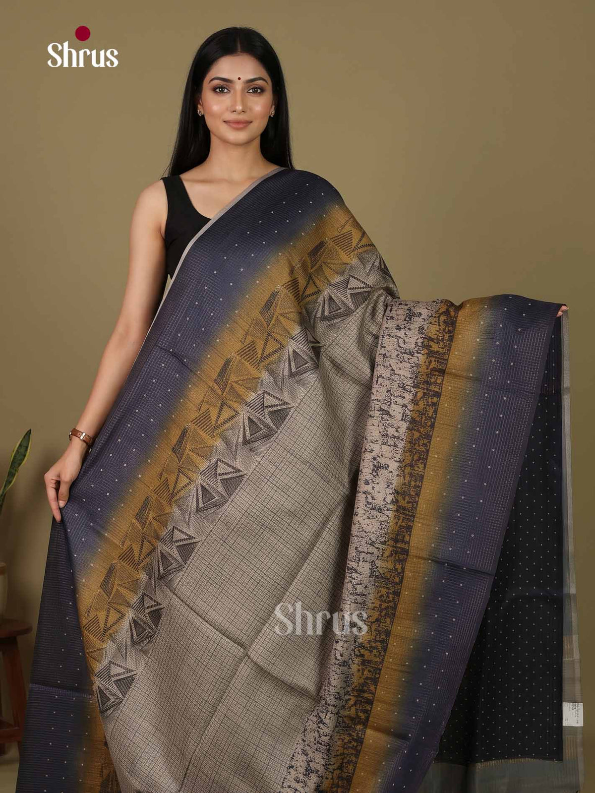 Printed Semi Tussar Saree - EI17031