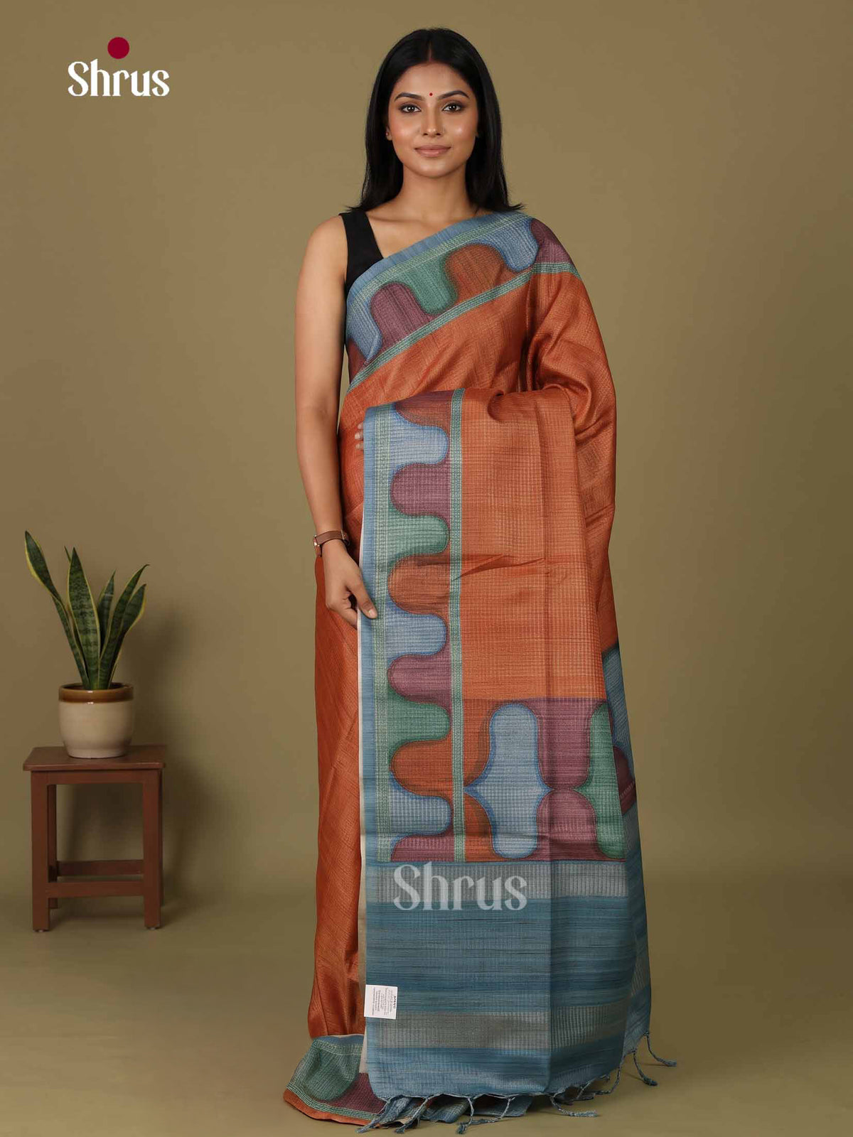 Printed Semi Tussar Saree - EI17032