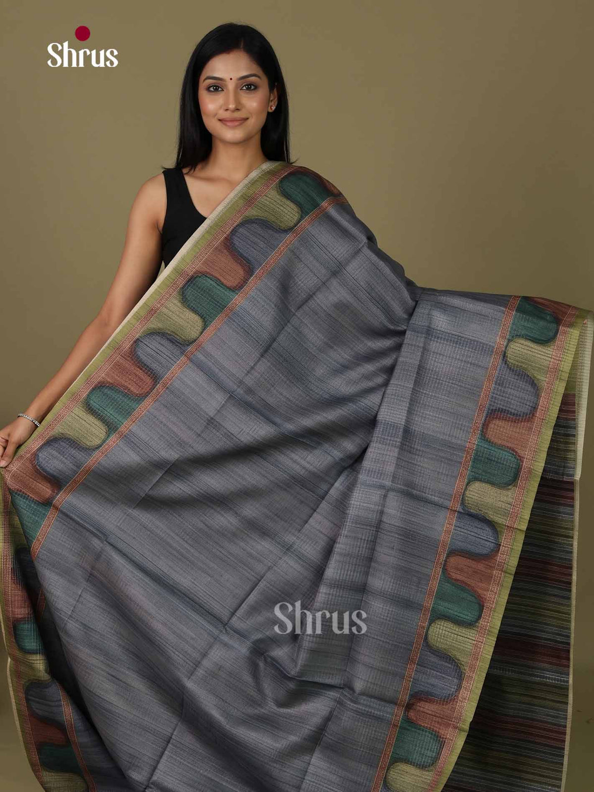 Printed Semi Tussar Saree - EI17034