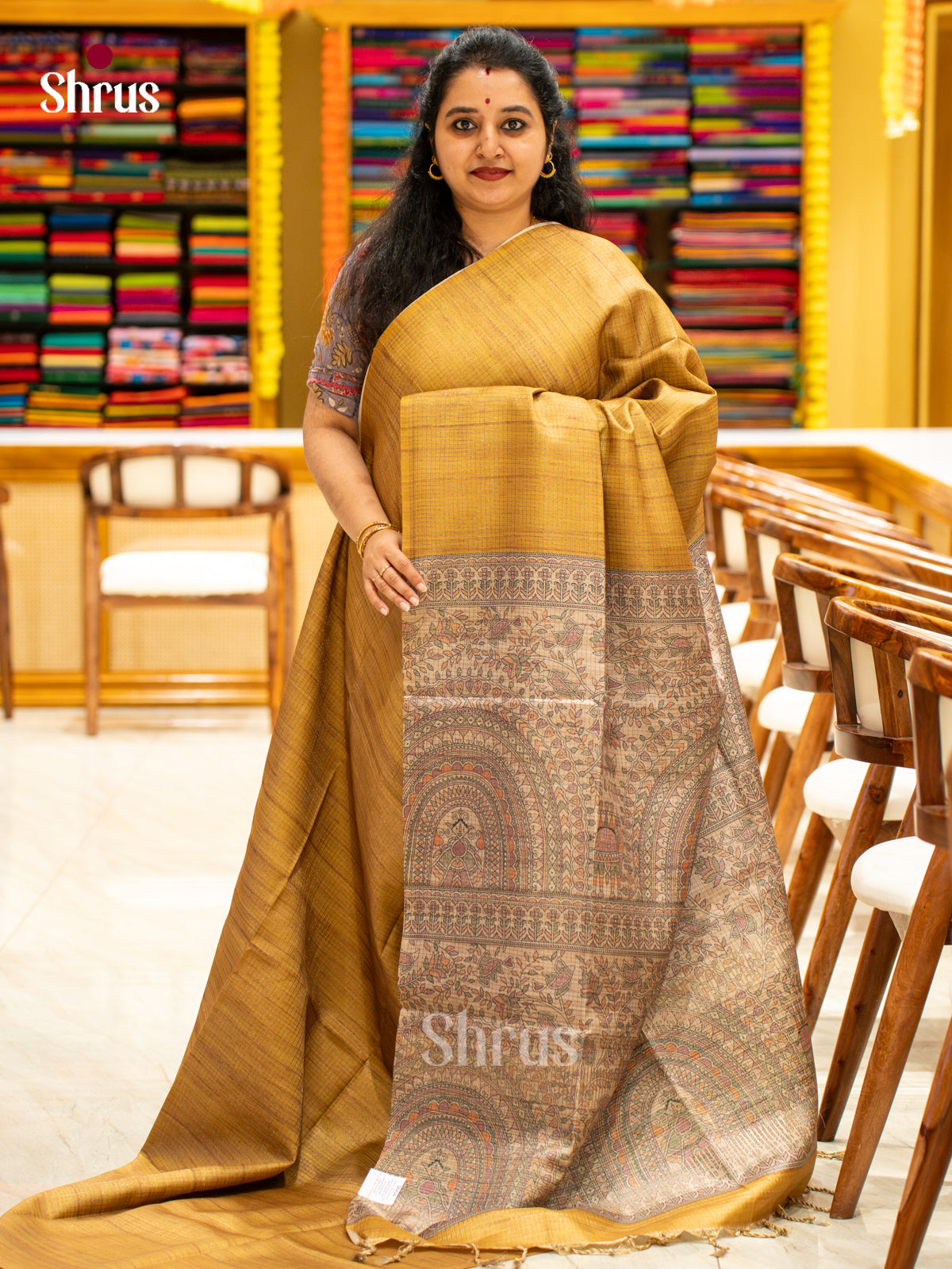 Printed Semi Tussar Saree - EI17052