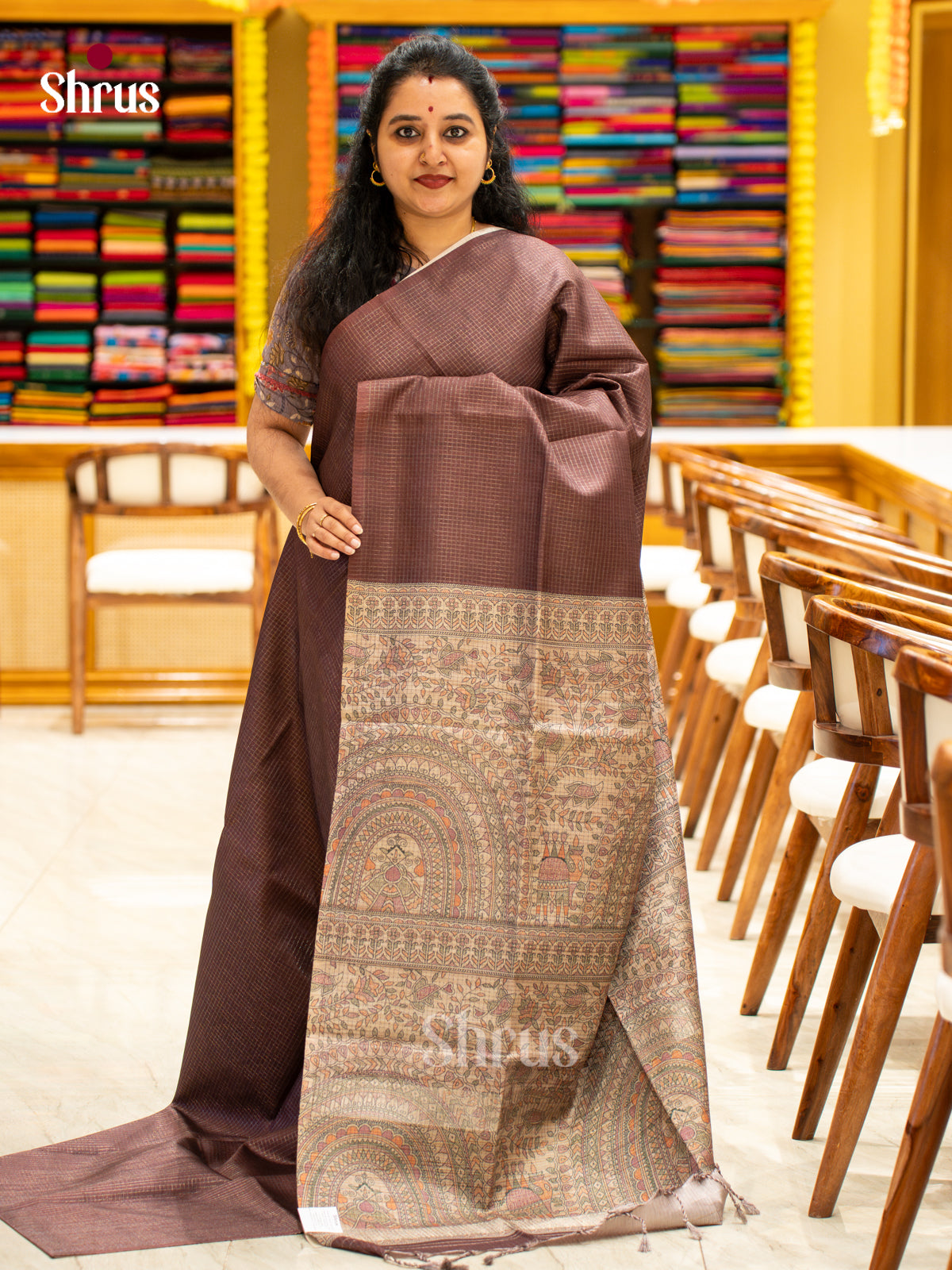 Printed Semi Tussar Saree - EI17056