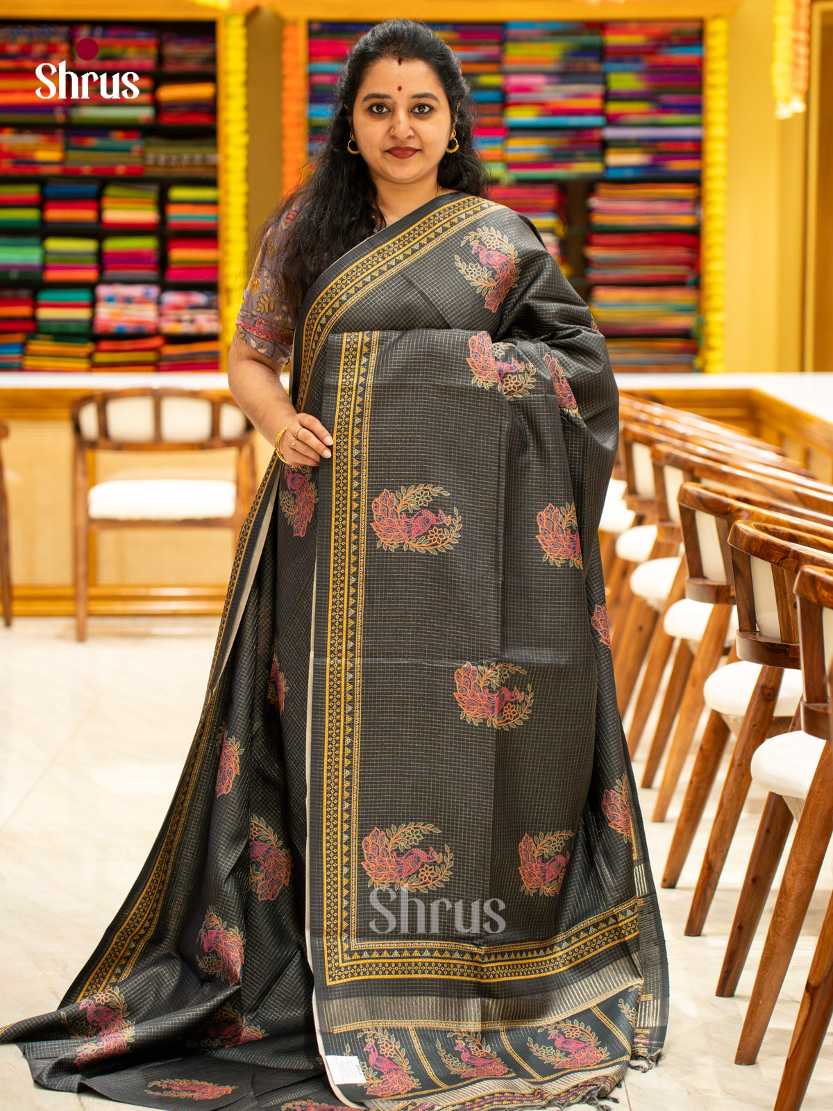 Printed Semi Tussar Saree - EI17063