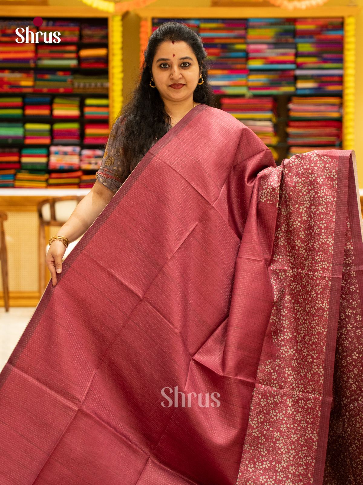 Printed Semi Tussar Saree - EI17066