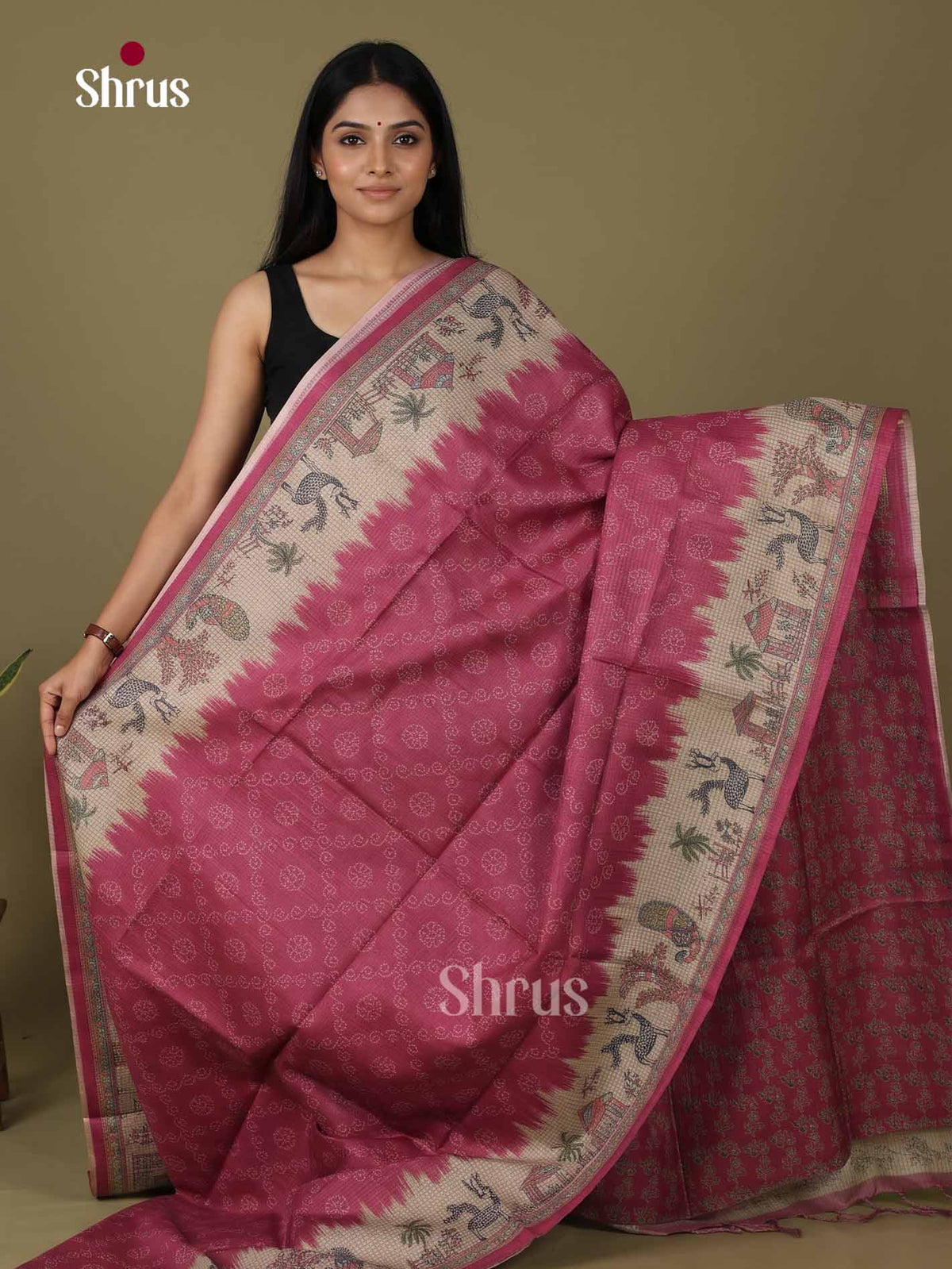 Printed Semi Tussar Saree - EI17075