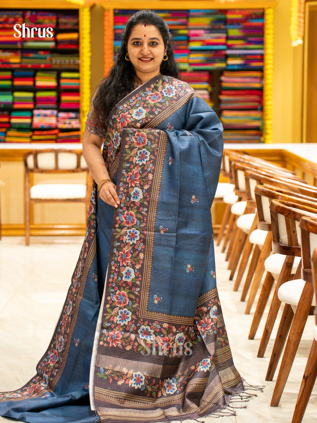 Printed Semi Tussar Saree - EI17087