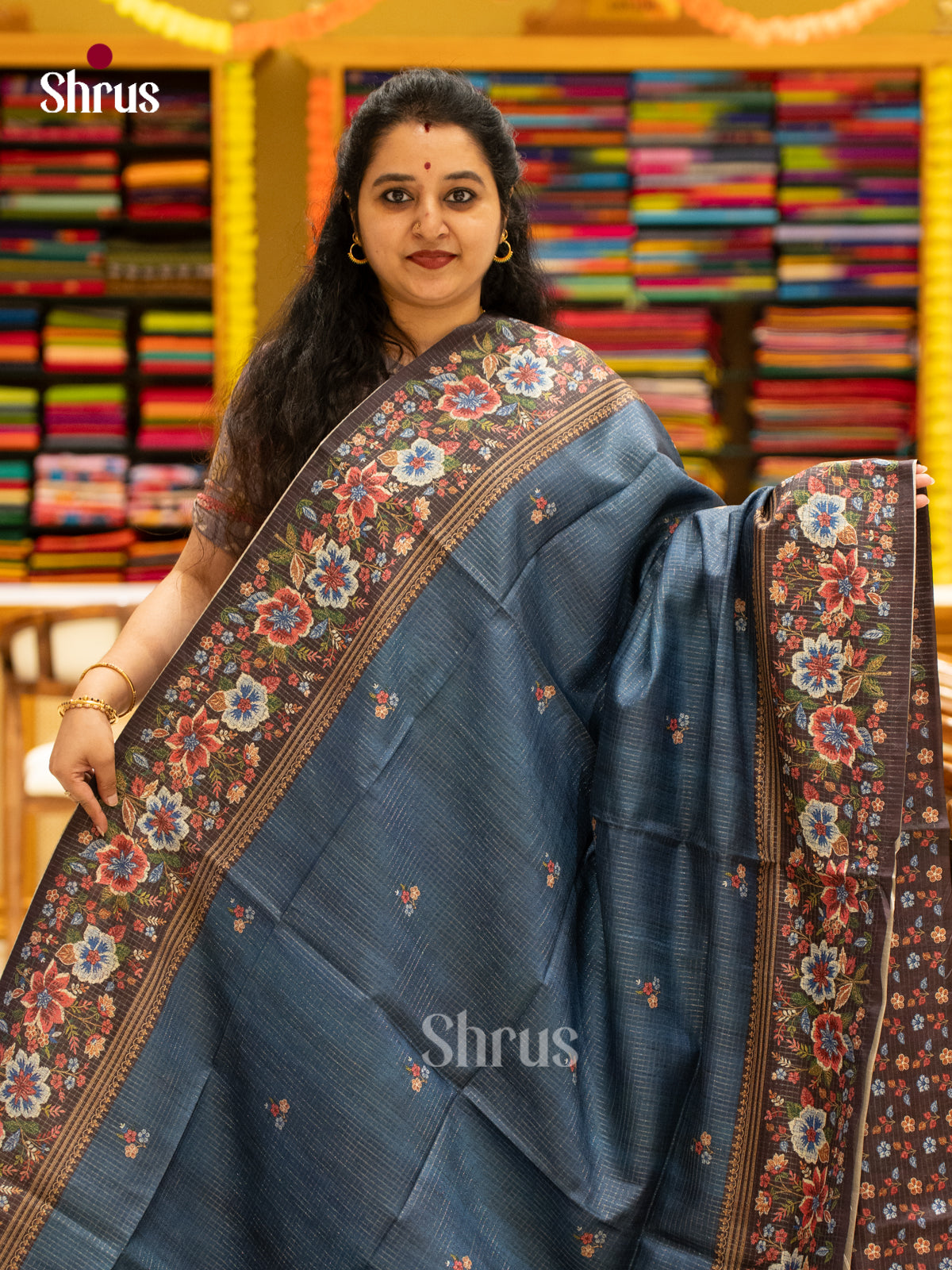 Printed Semi Tussar Saree - EI17087