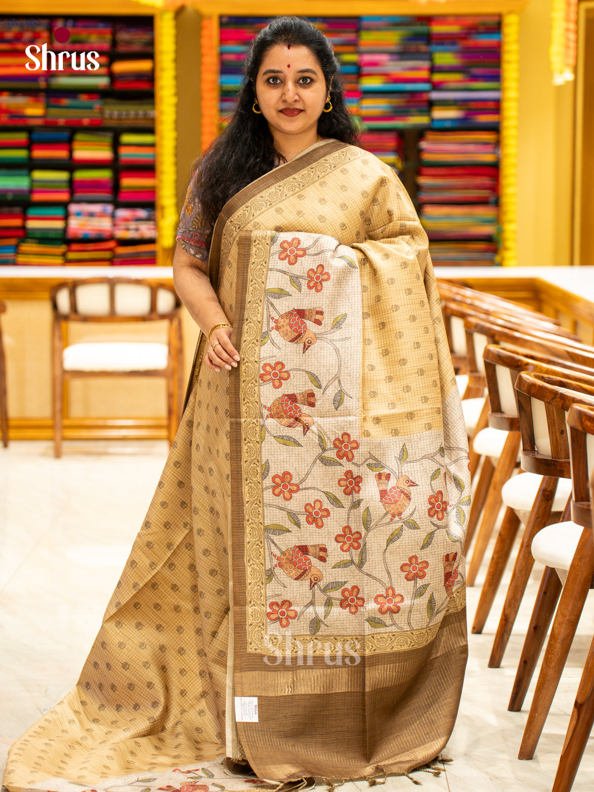 Printed Semi Tussar Saree - EI17090