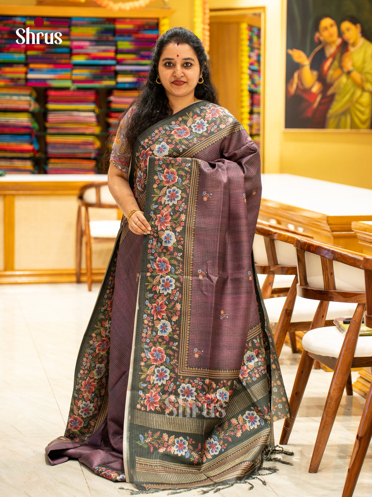 Printed Semi Tussar Saree - EI17091