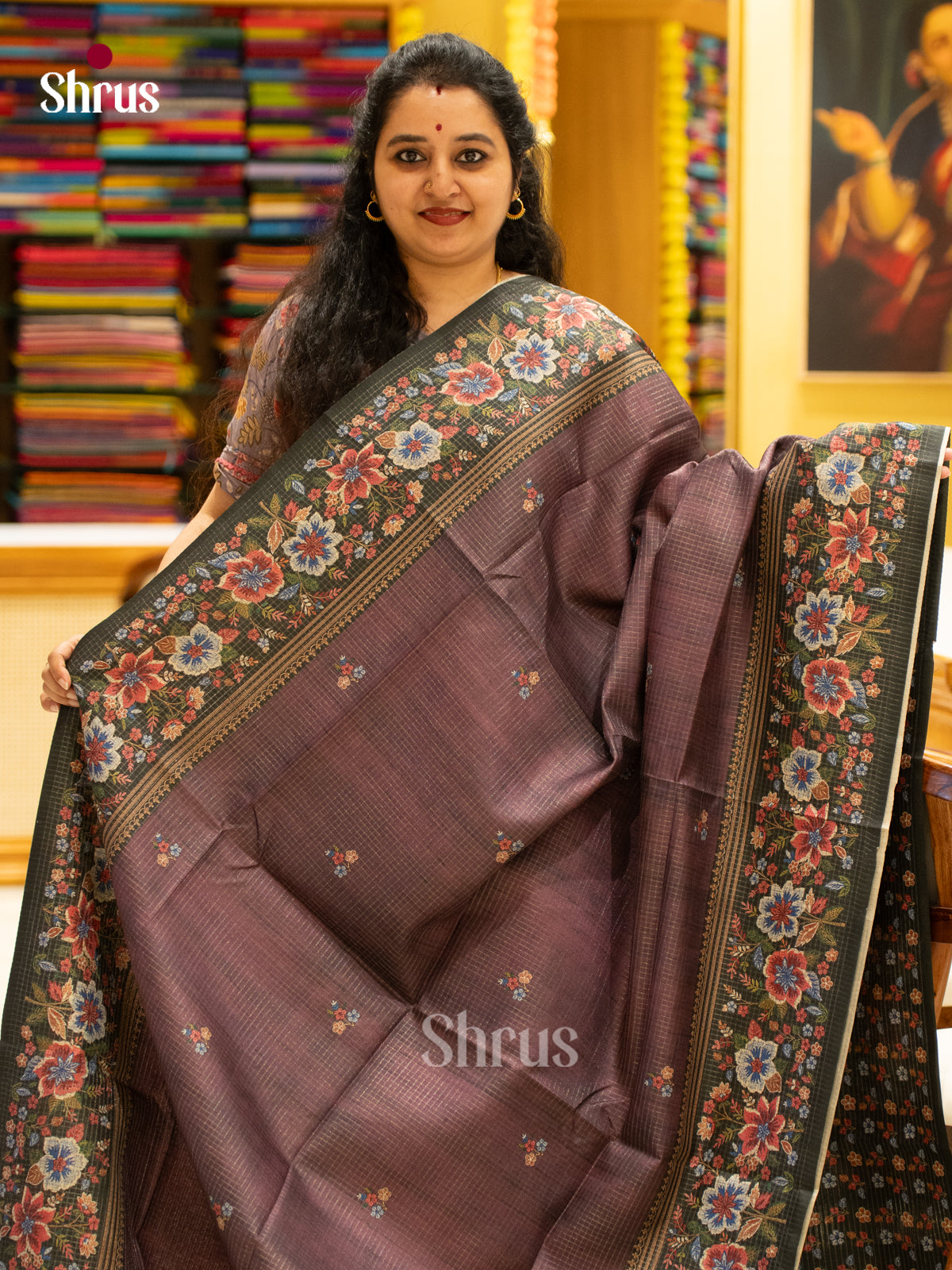 Printed Semi Tussar Saree - EI17091