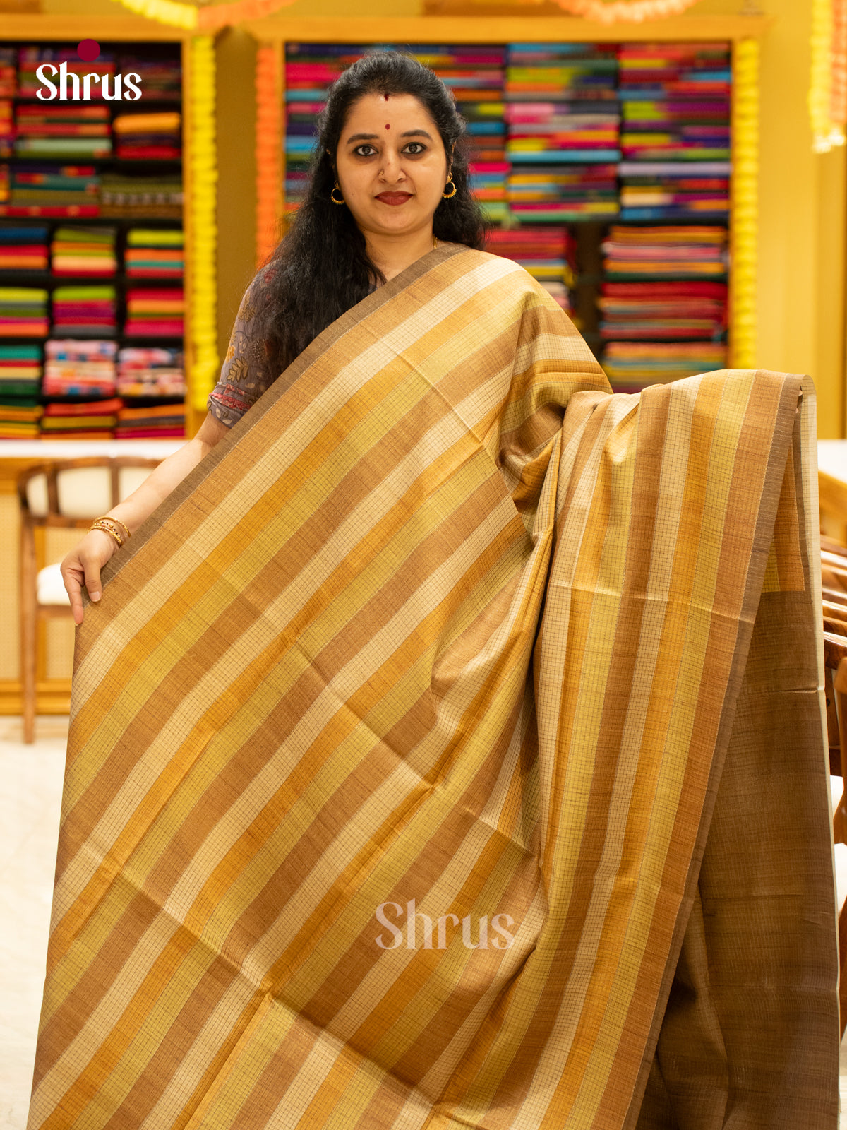 Printed Semi Tussar Saree - EI17099