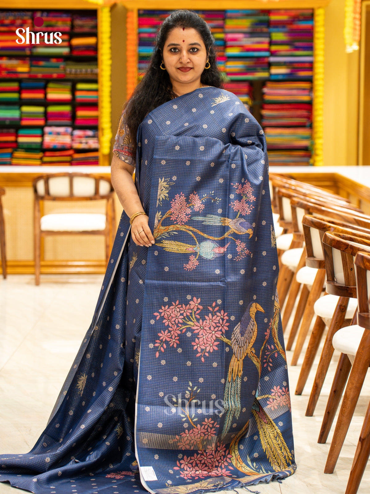 Printed Semi Tussar Saree - EI17102