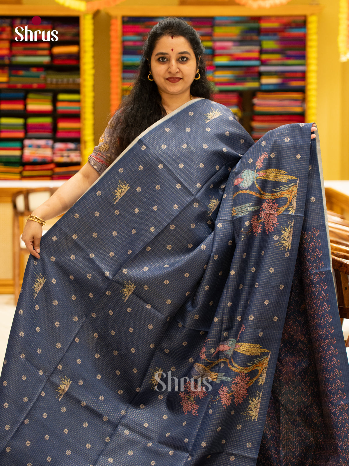 Printed Semi Tussar Saree - EI17102