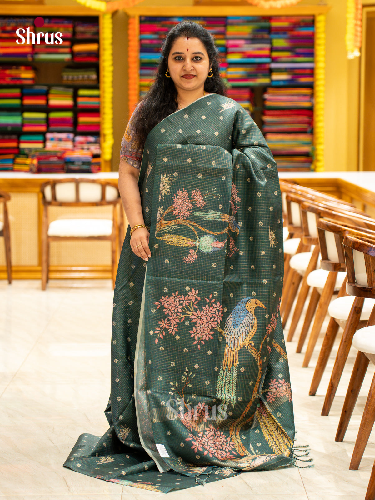 Printed Semi Tussar Saree - EI17104
