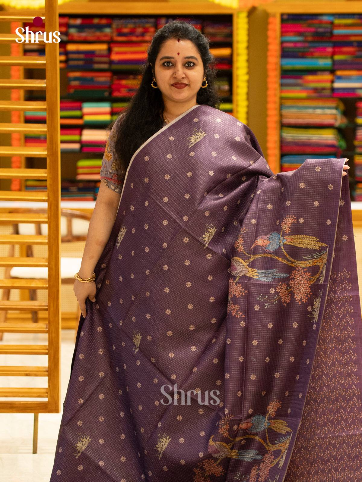 Printed Semi Tussar Saree - EI17105