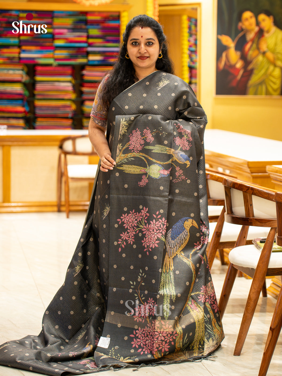 Printed Semi Tussar Saree - EI17106