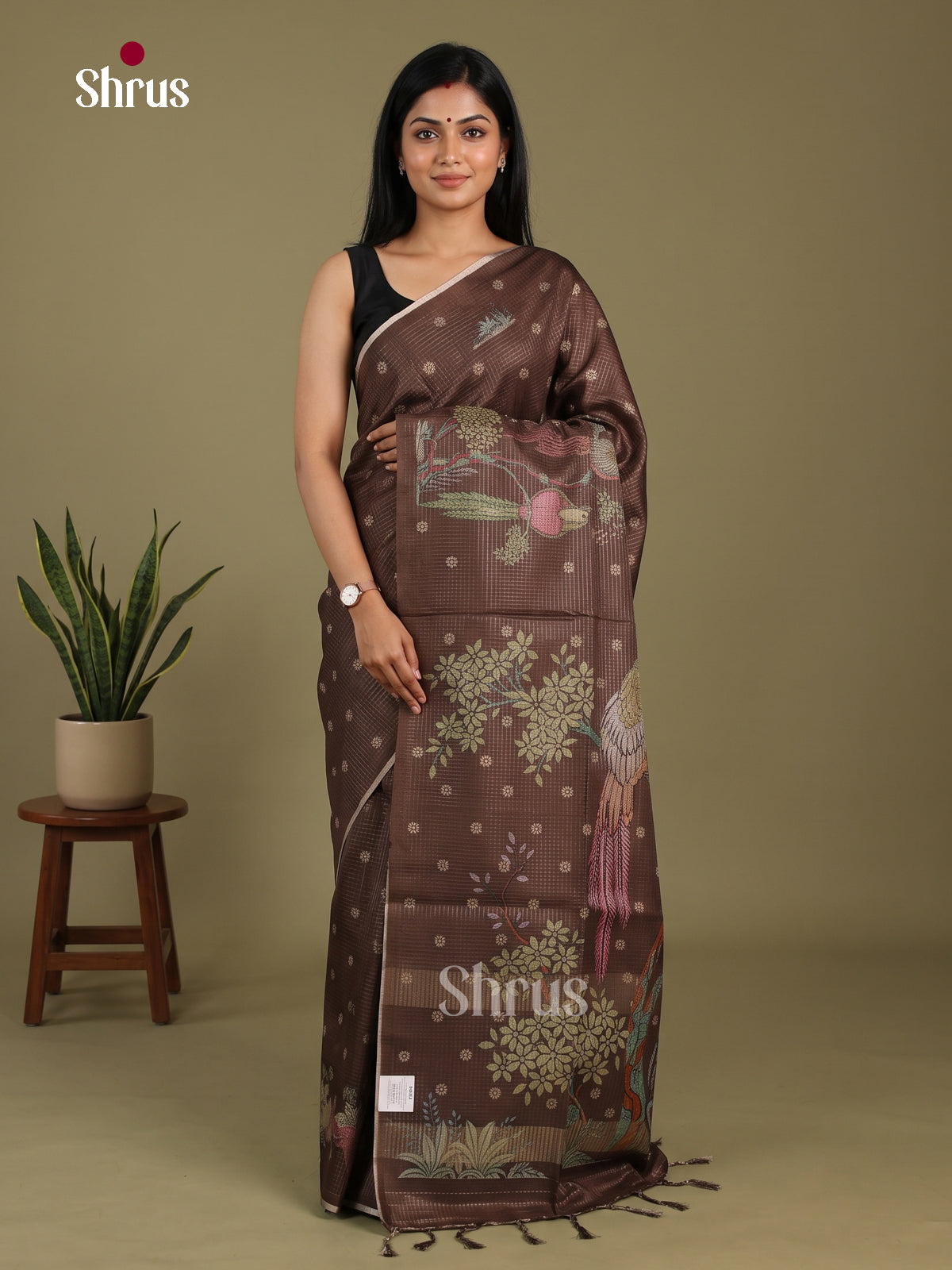 Printed Semi Tussar Saree - EI17114