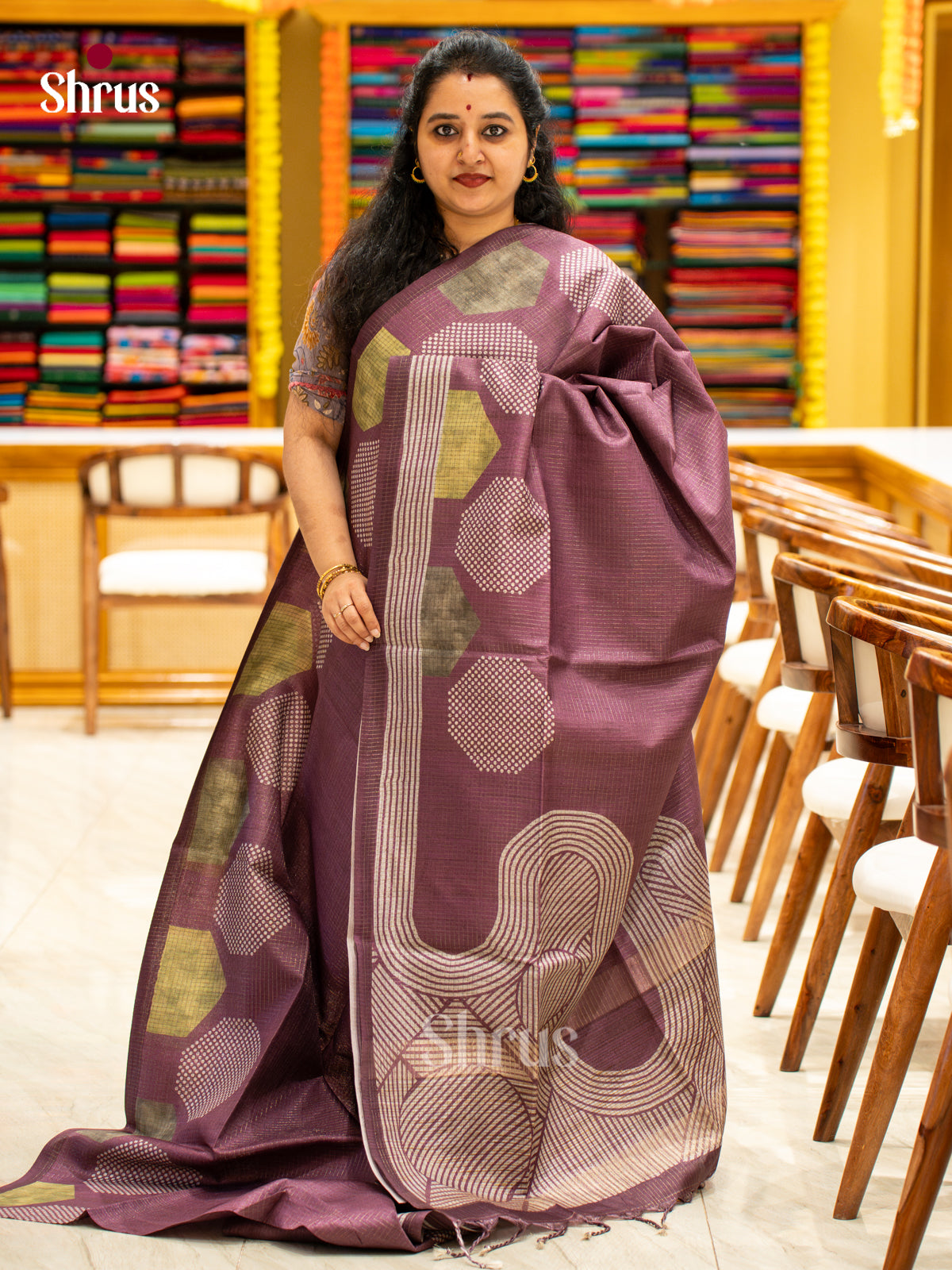 Printed Semi Tussar Saree - EI17119