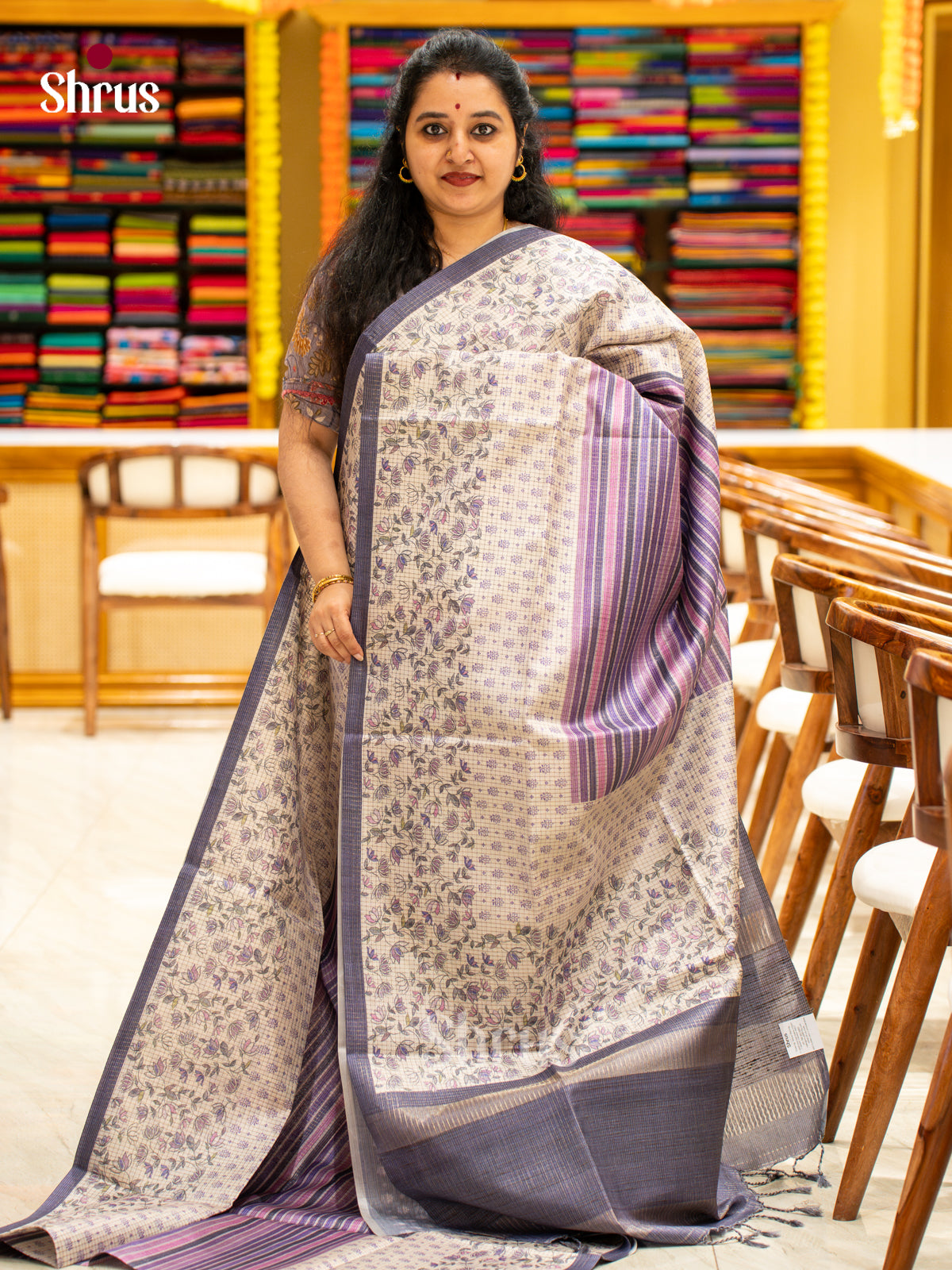 Printed Semi Tussar Saree - EI17143