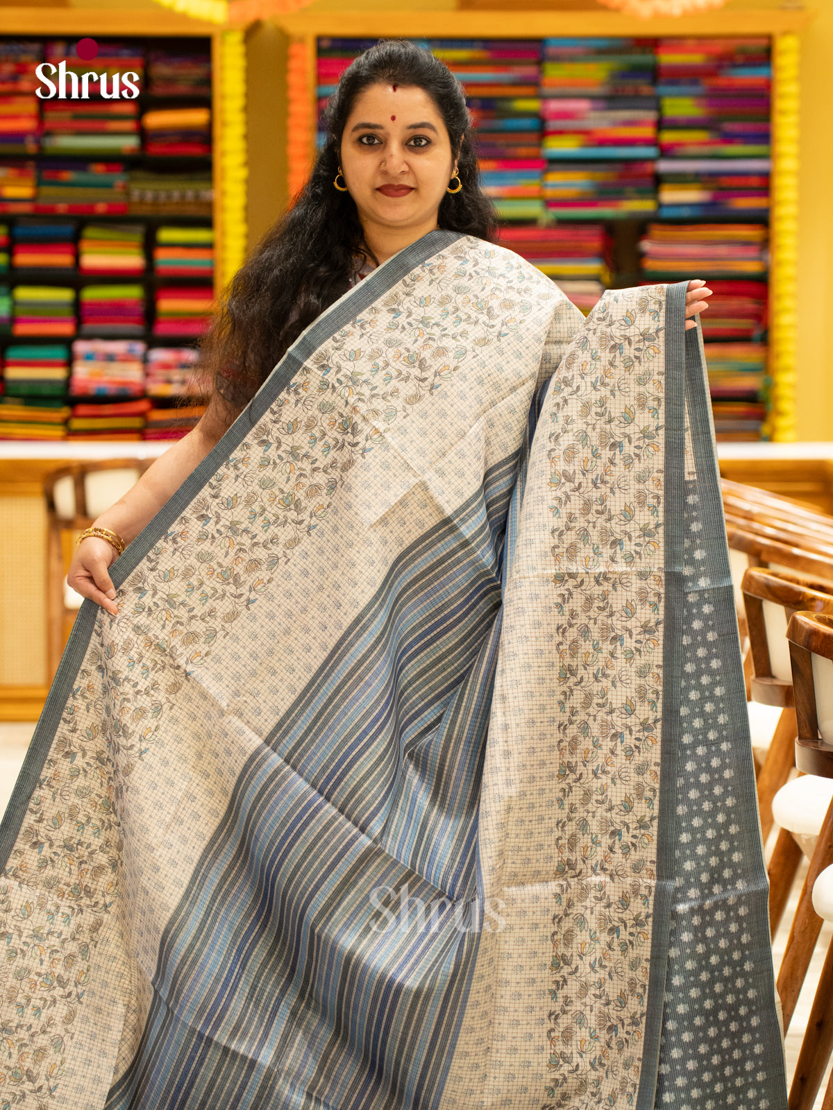 Printed Semi Tussar Saree - EI17145