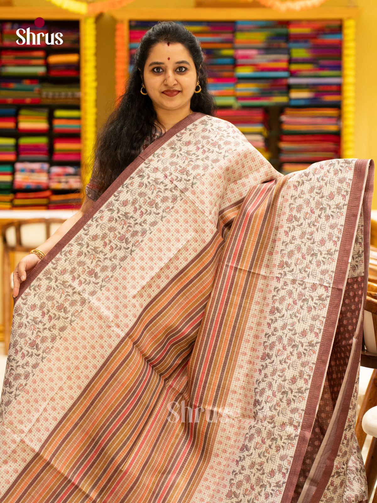 Printed Semi Tussar Saree - EI17150