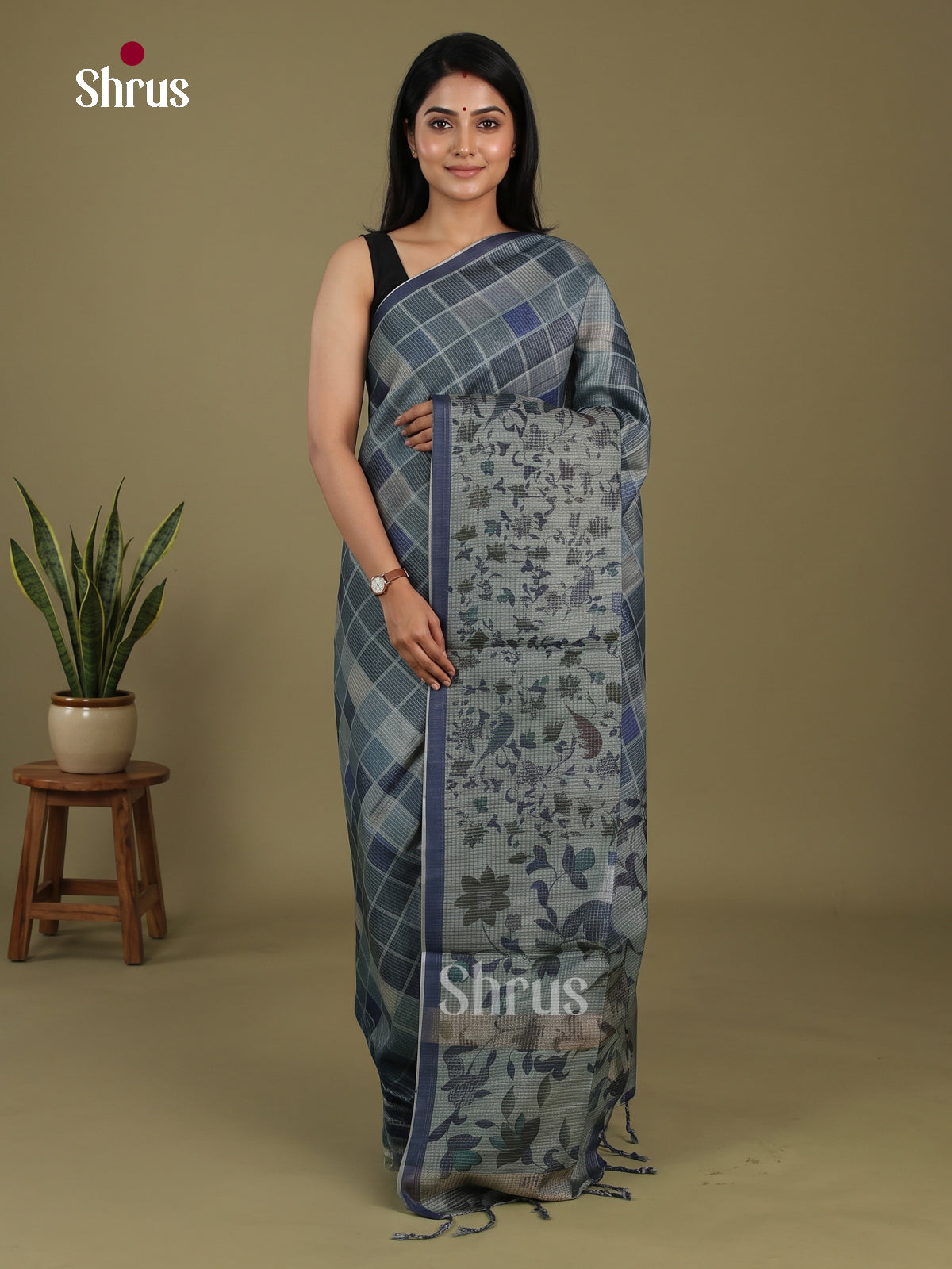 Printed Semi Tussar Saree - EI17152