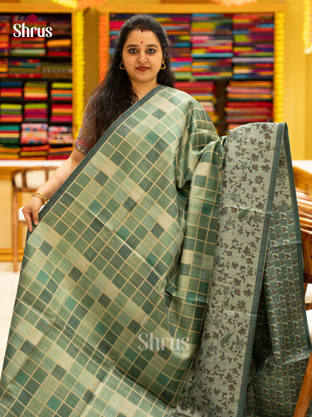 Printed Semi Tussar Saree - EI17153