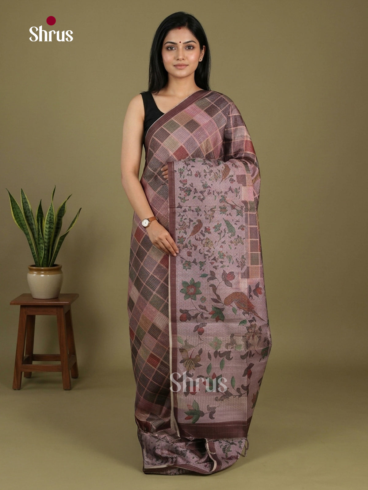 Printed Semi Tussar Saree - EI17156