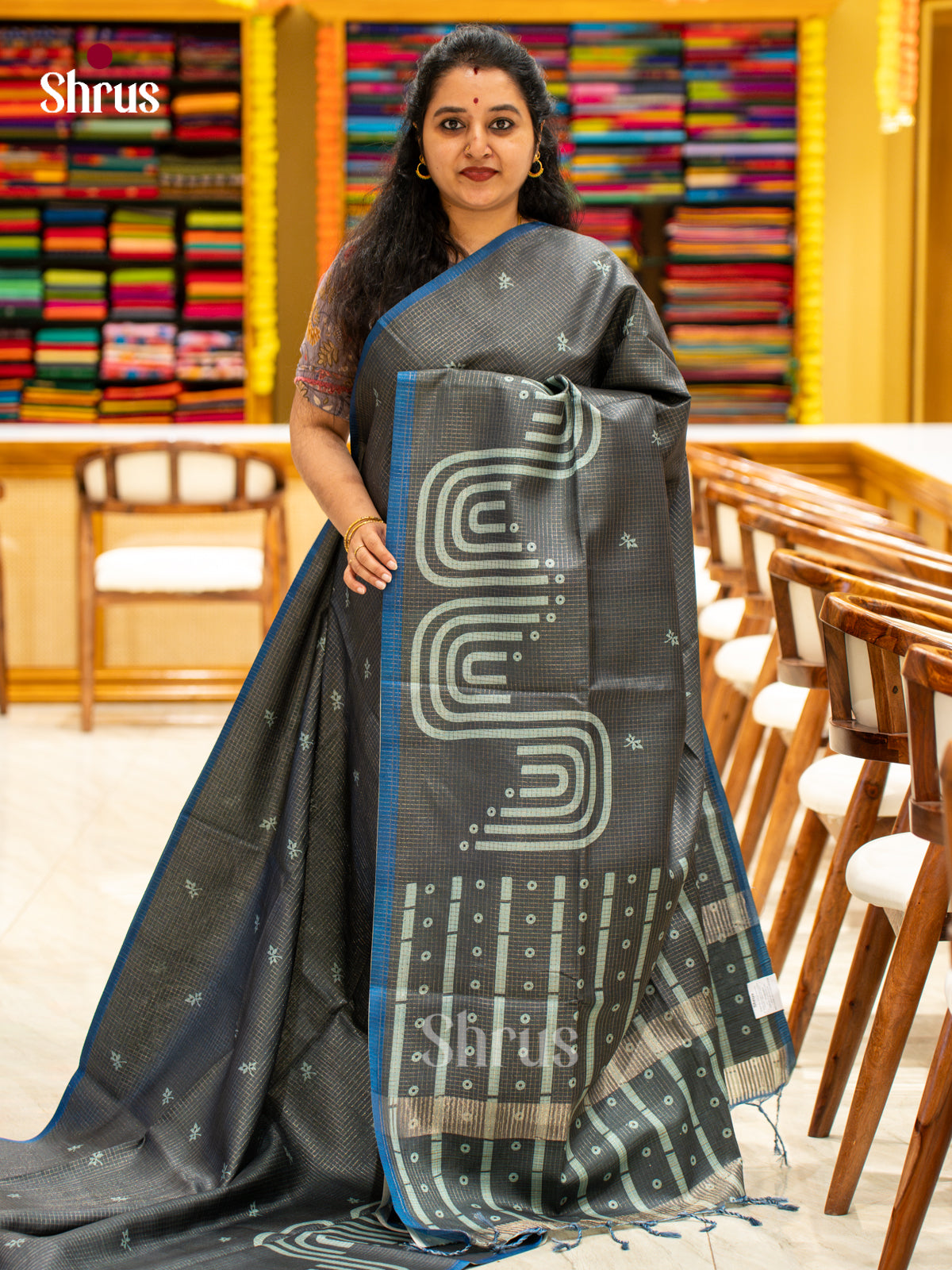 Printed Semi Tussar Saree - EI17157