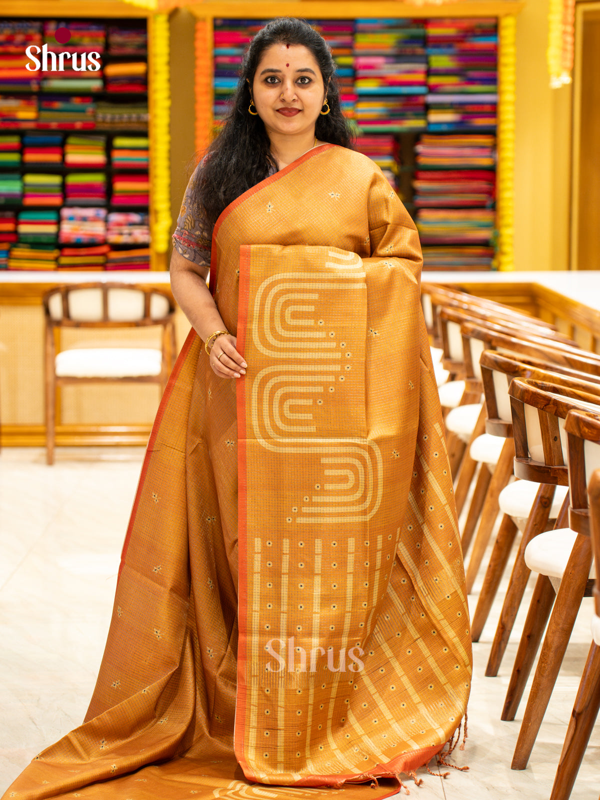 Printed Semi Tussar Saree - EI17158