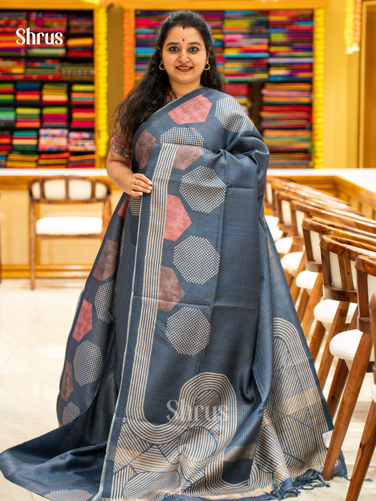 Printed Semi Tussar Saree - EI17164