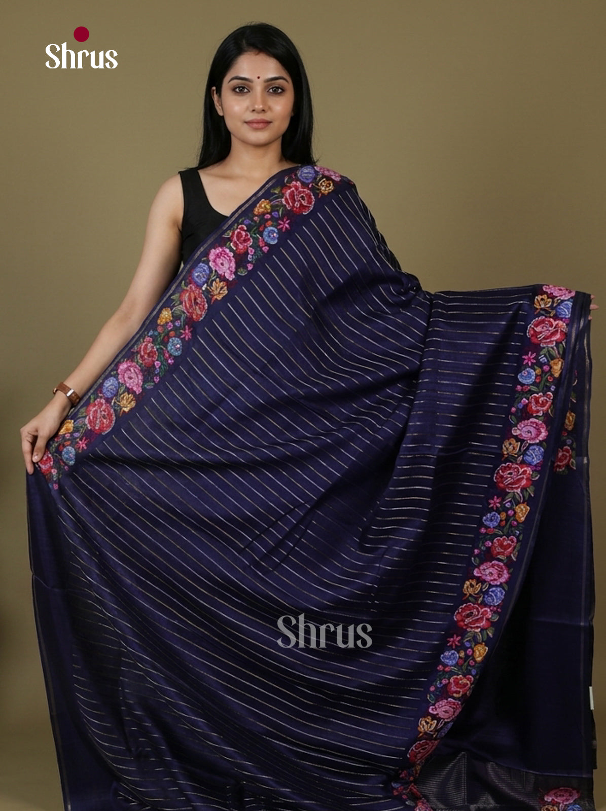 Tussar Embroidery Saree - EI17206