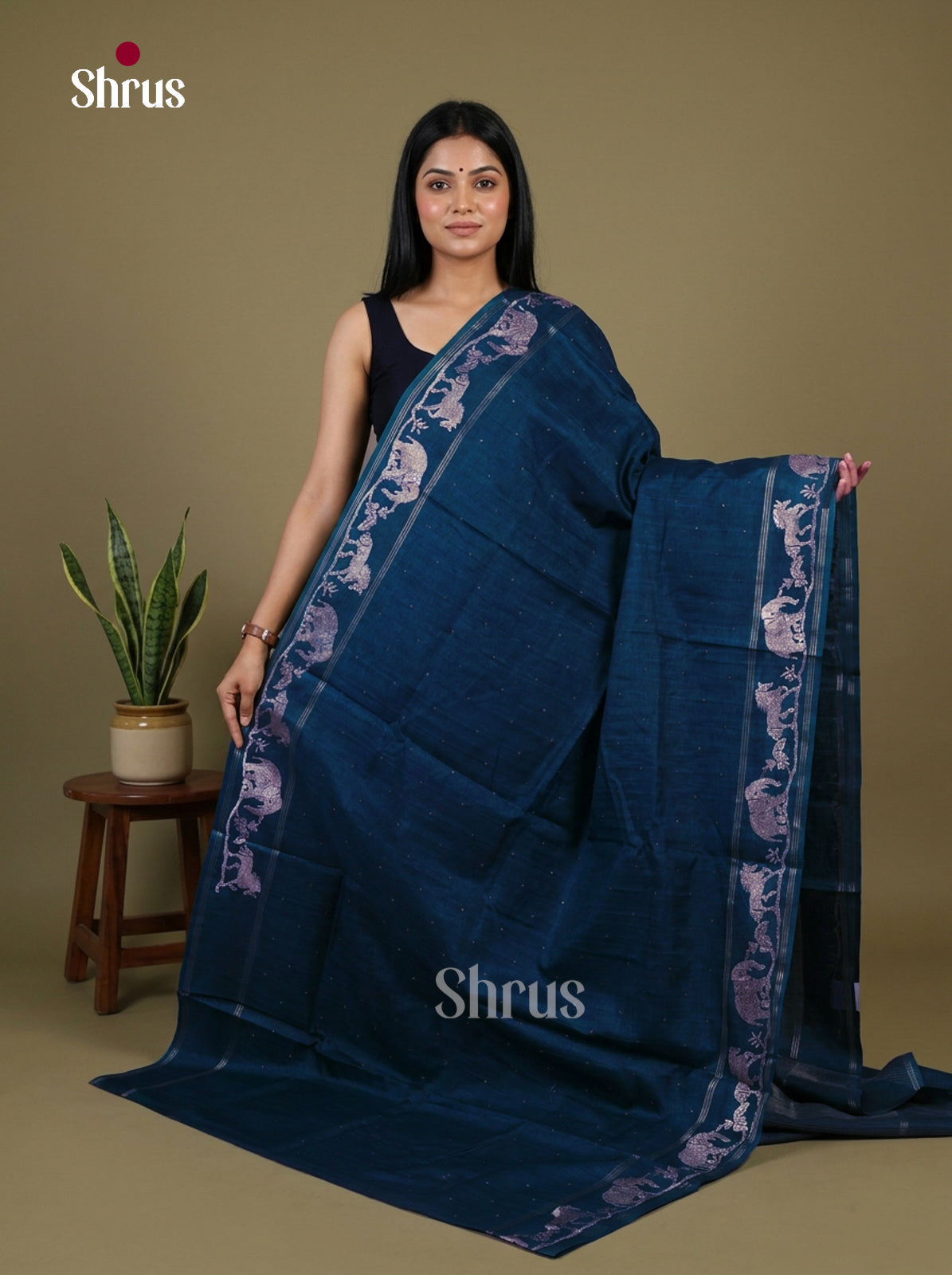 Tussar Embroidery Saree - EI17224