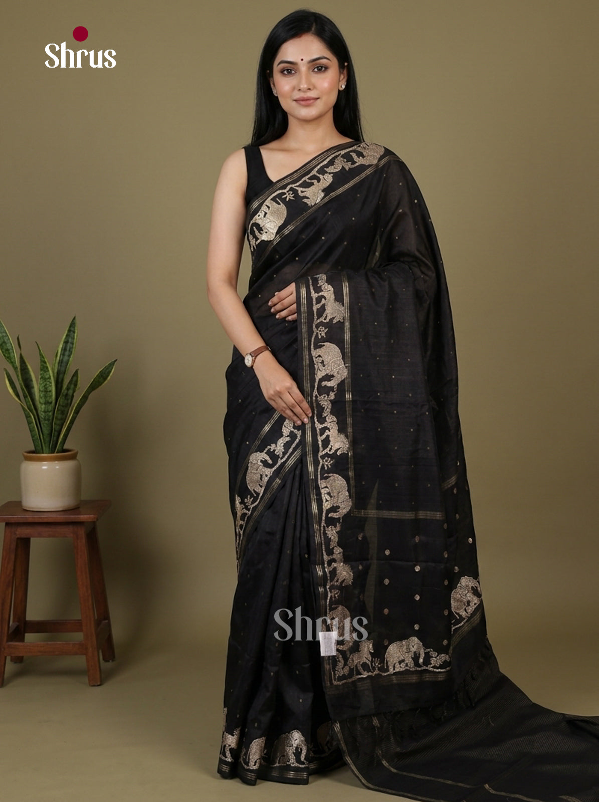Tussar Embroidery Saree - EI17227