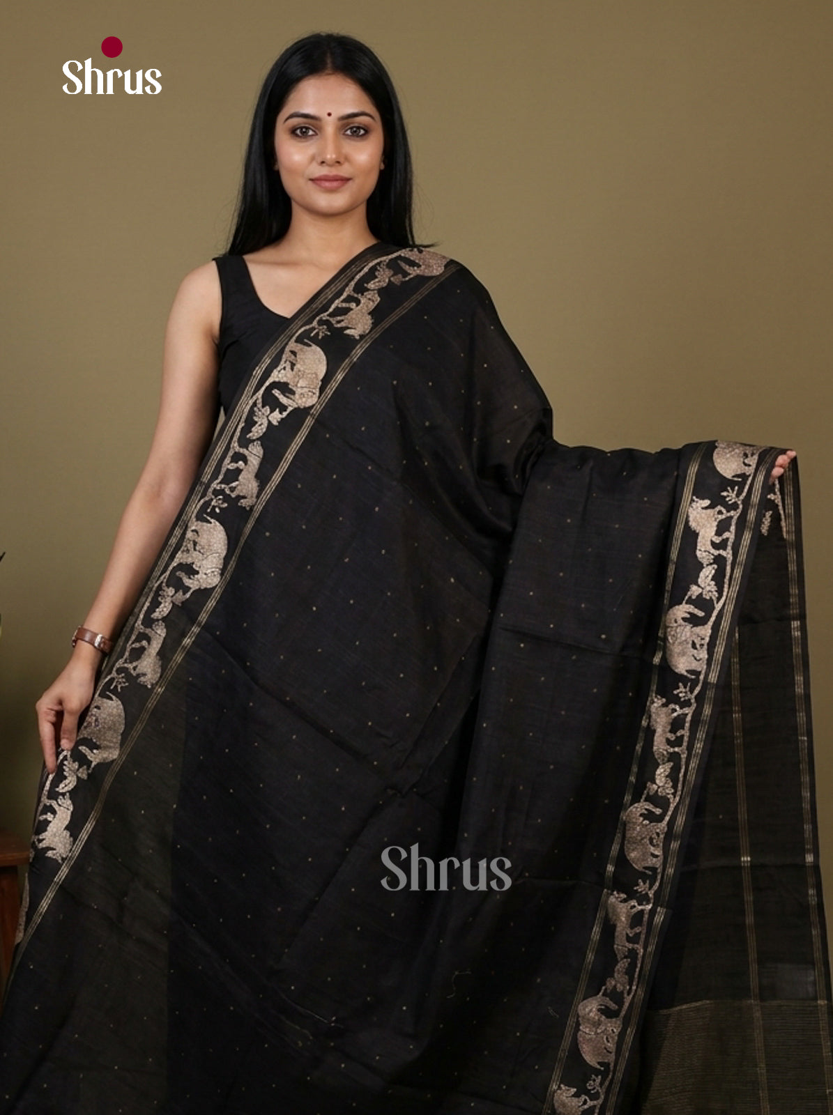 Tussar Embroidery Saree - EI17227