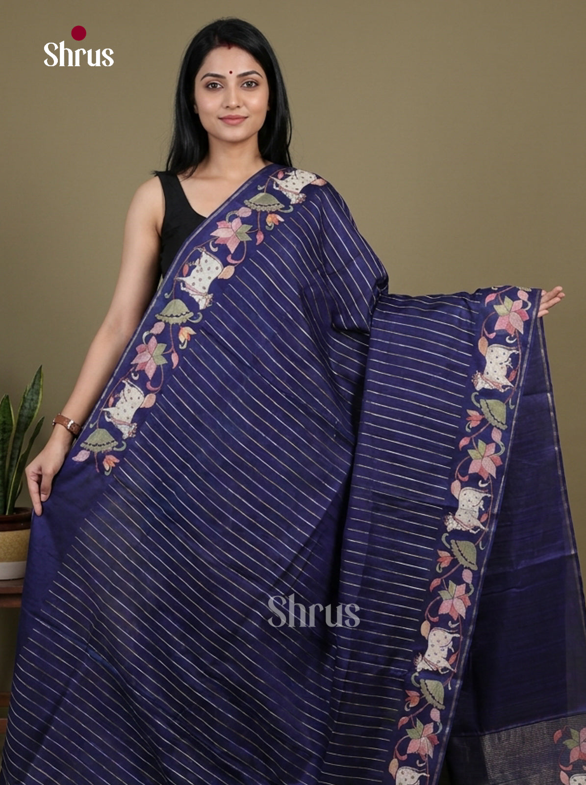 Tussar Embroidery Saree - EI17239