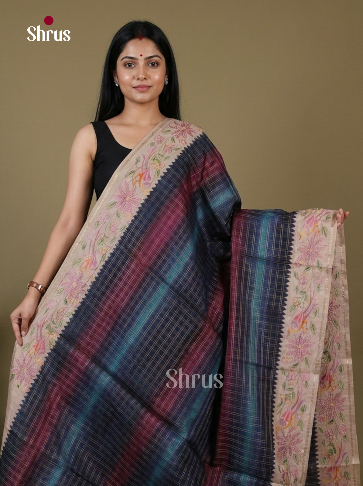 Tussar Embroidery Saree - EI17259