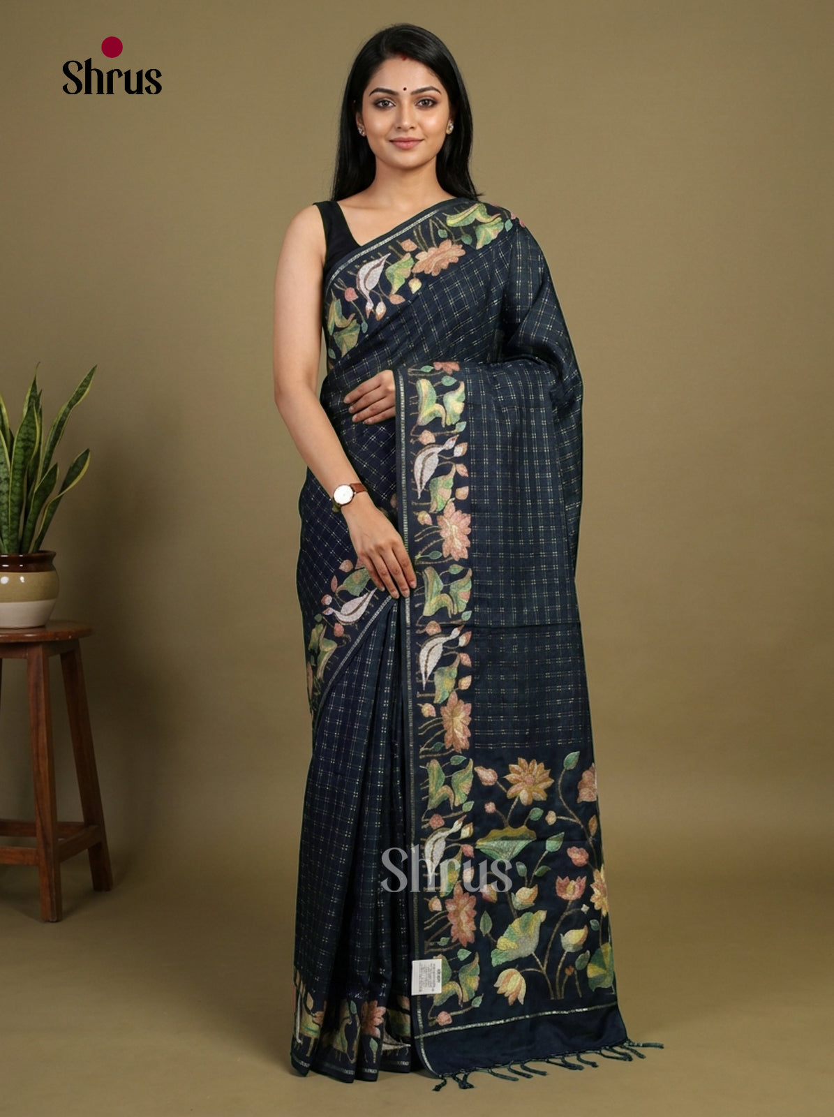 Tussar Embroidery Saree - EI17261