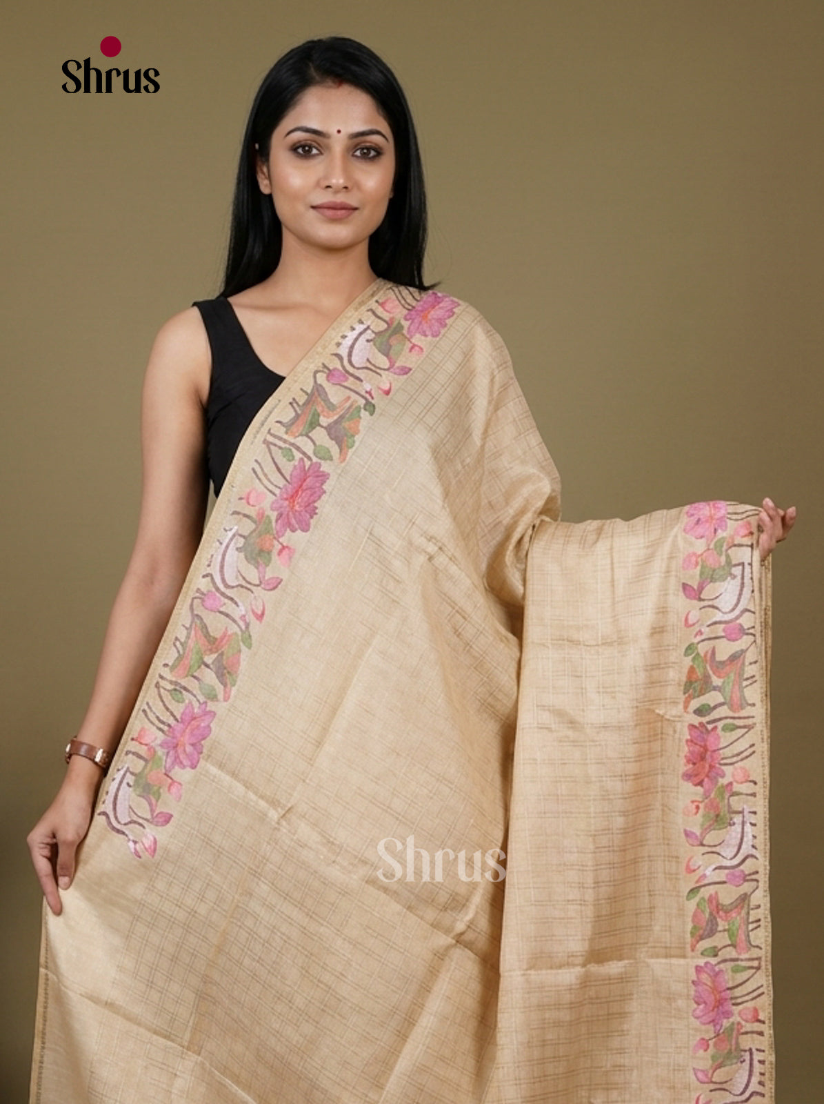 Tussar Embroidery Saree - EI17263