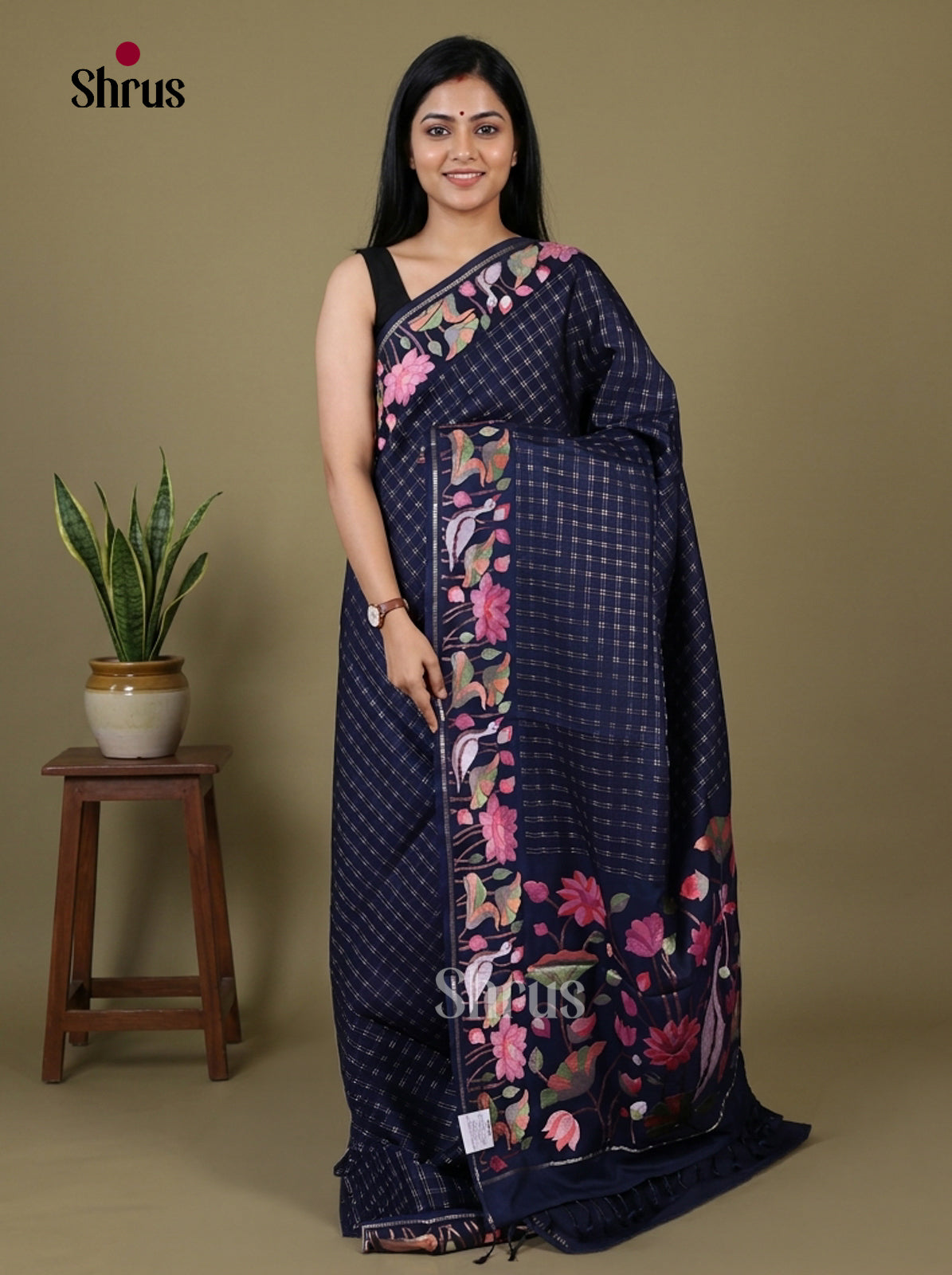 Tussar Embroidery Saree - EI17264