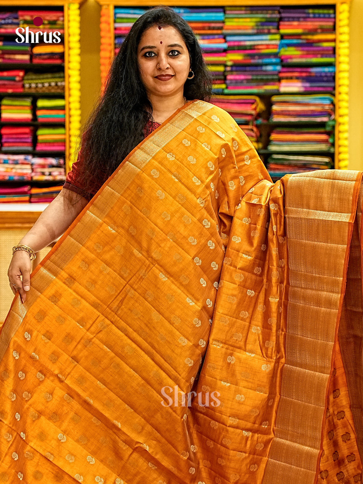 Semi Rawsilk Saree - EI19056 - Shop on Shrus.com