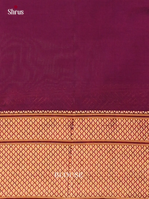 Dark Purple - Semi Paithani Saree - Shop on Shrus.com
