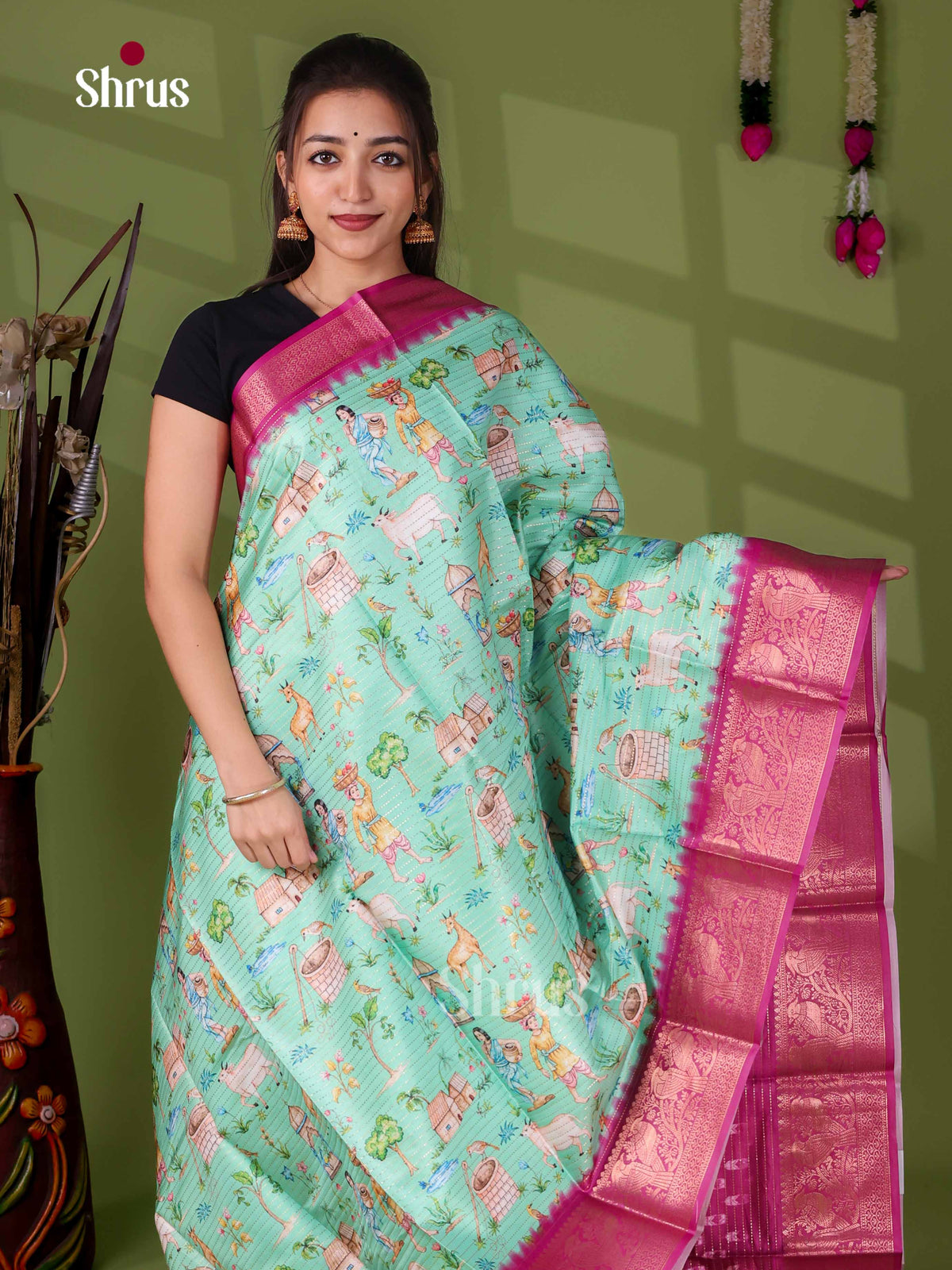 Semi Tussar Saree - EI24005