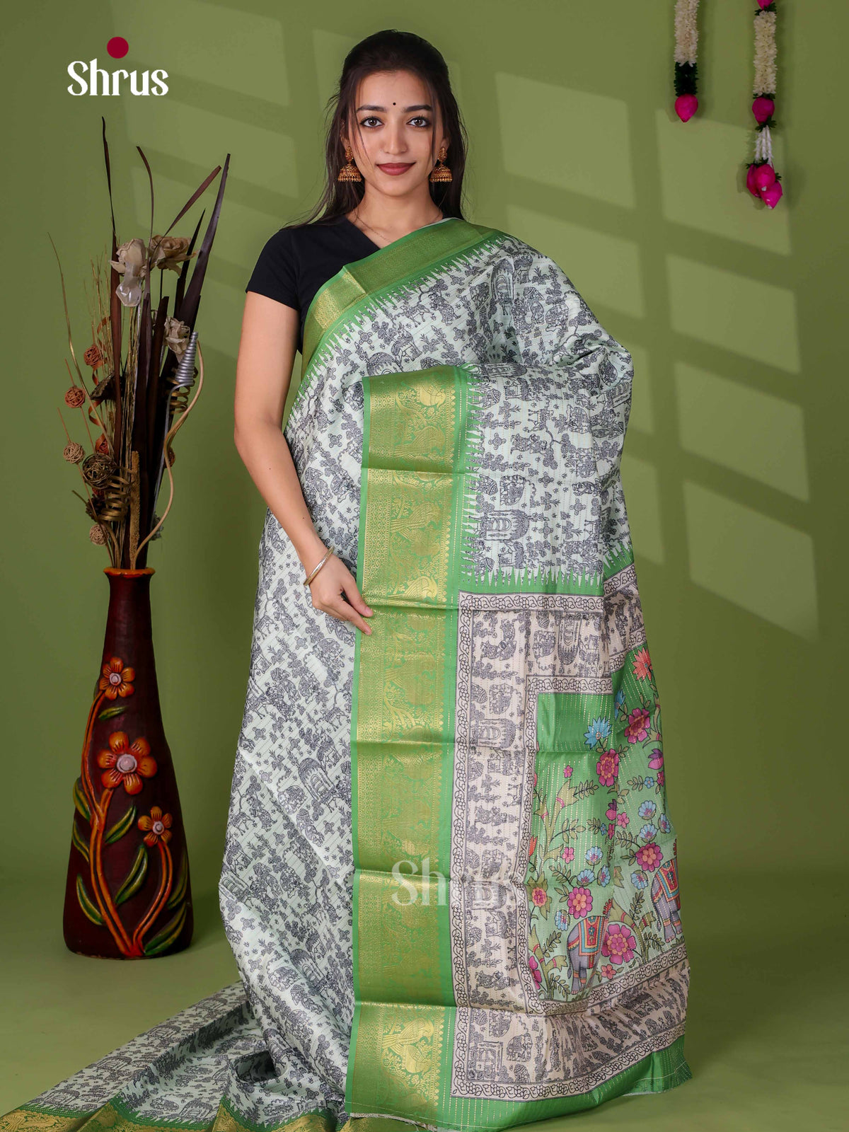 Semi Tussar Saree - EI24007