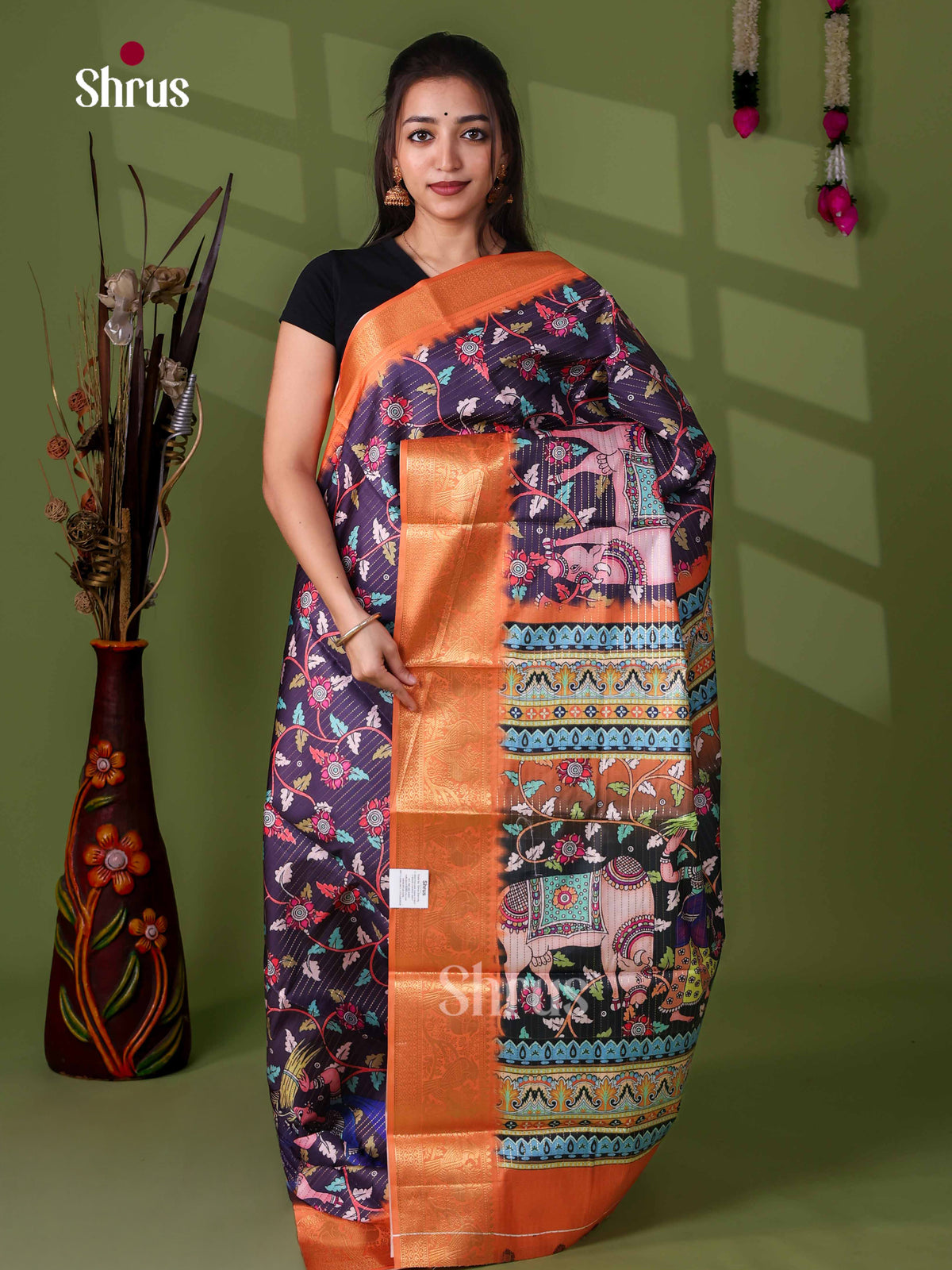 Semi Tussar Saree - EI24011