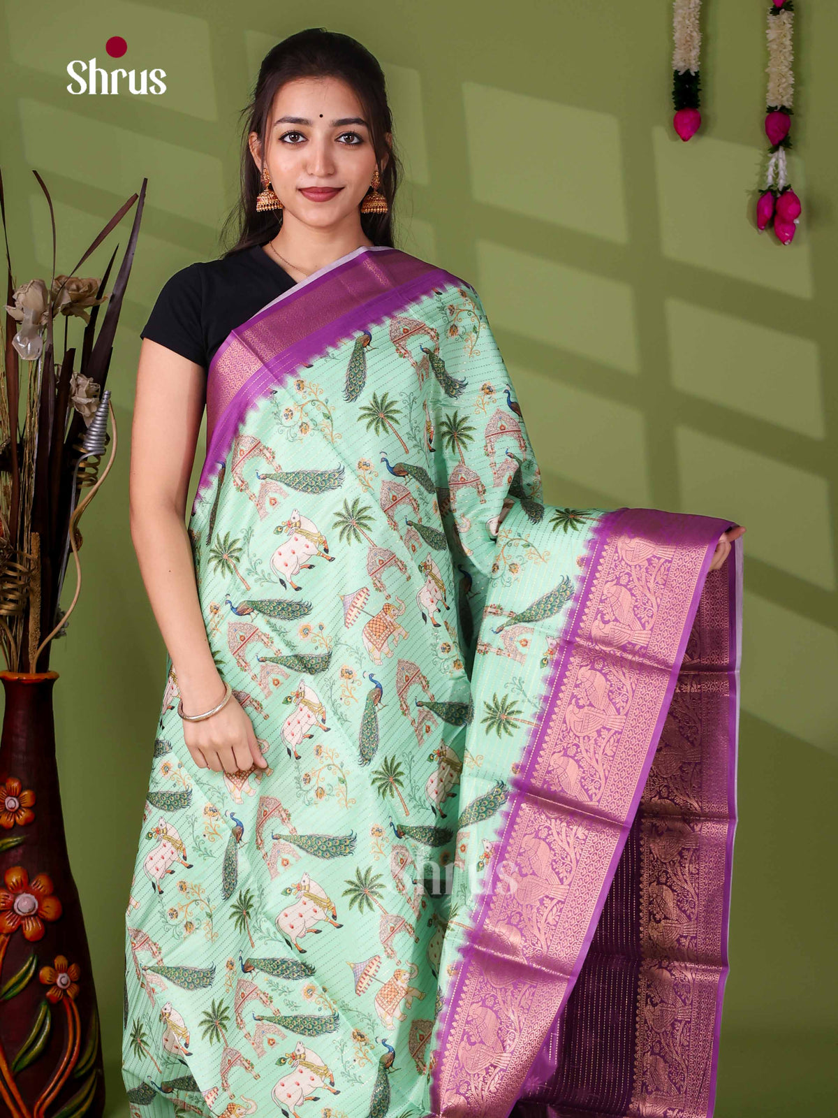Semi Tussar Saree - EI24012