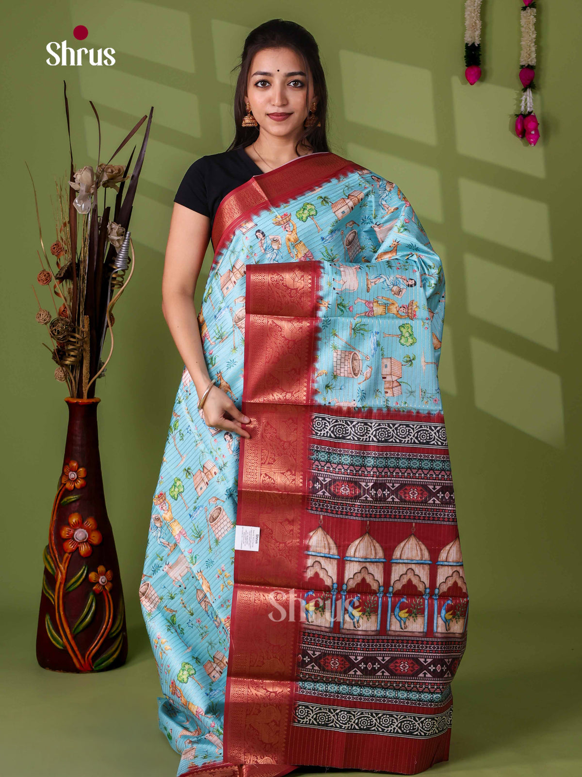 Semi Tussar Saree - EI24016