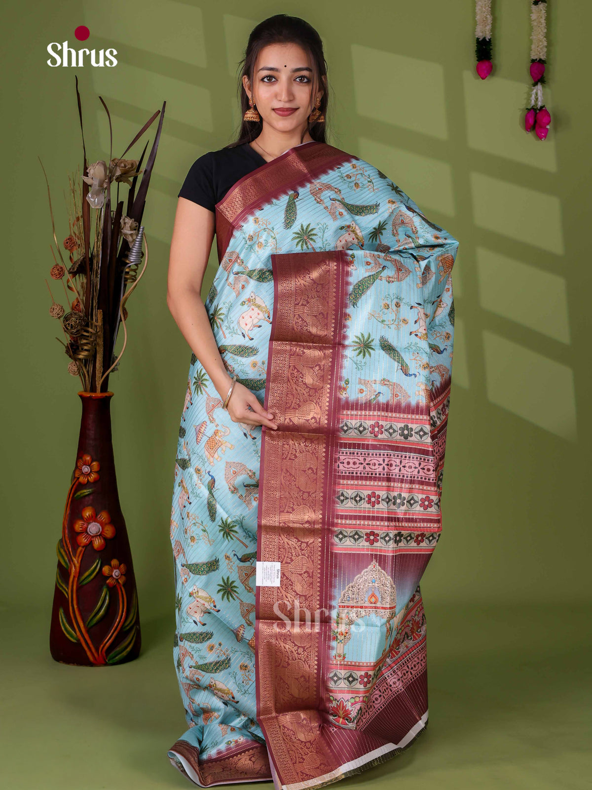 Semi Tussar Saree - EI24017