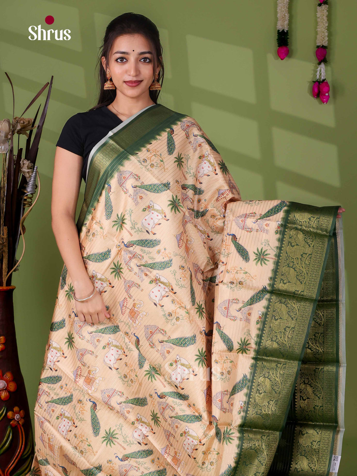 Semi Tussar Saree - EI24020